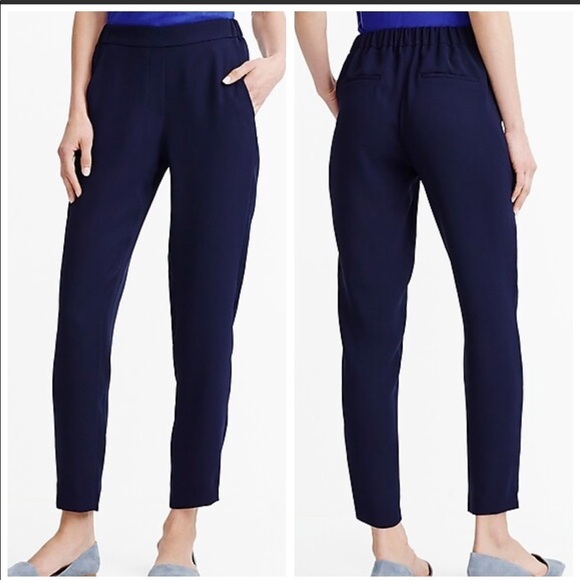 J. Crew Black Drapey Pull On Pants Size 00 - Picture 1 of 8